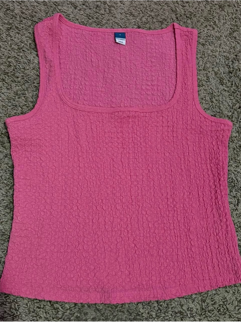 Old Navy pink wide neck tank top Size S